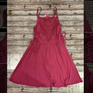 NWT $25 Xhilaration Magenta spaghetti strap dress